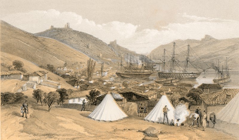 Balaklava, pohled směrem k moři od William Crimea Simpson