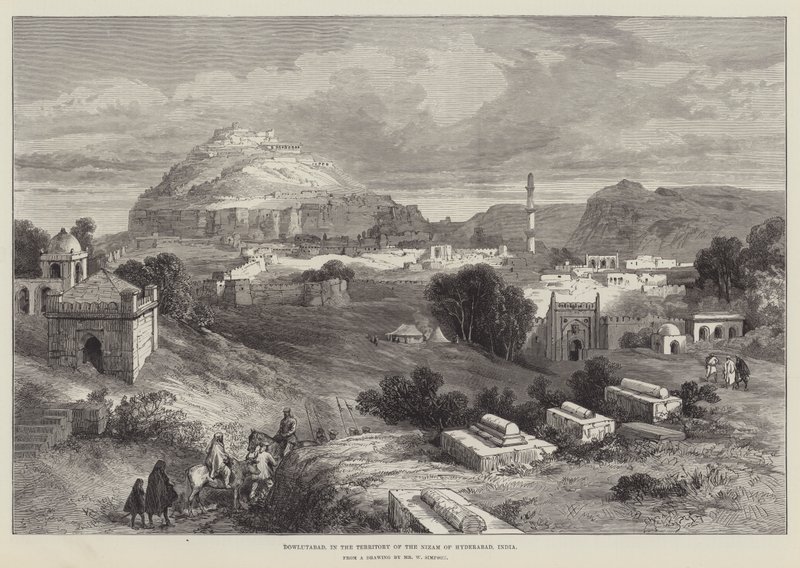 Dowlutabad, na území Nizam of Hyderabad, Indie od William Crimea Simpson