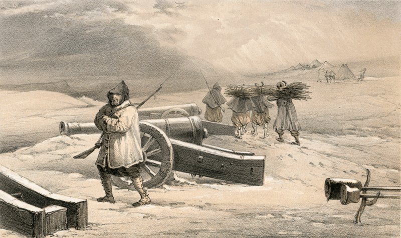 Strážce Zouavesů před Sebastopolem od William Crimea Simpson