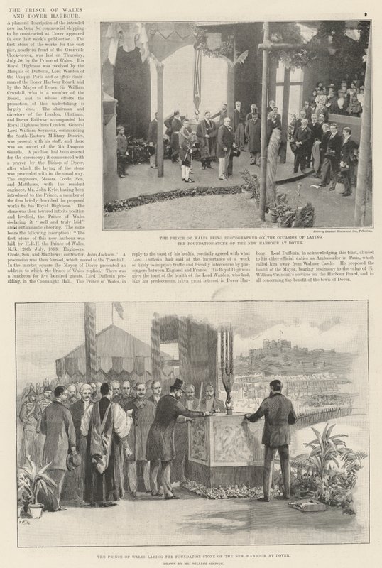 Princ z Walesu a přístav Dover od William Crimea Simpson
