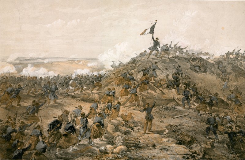 Útok na Malakoff od William Crimea Simpson