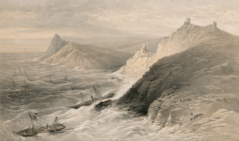Vichřice u přístavu Balaklava, 14. listopadu 1854 od William Crimea Simpson