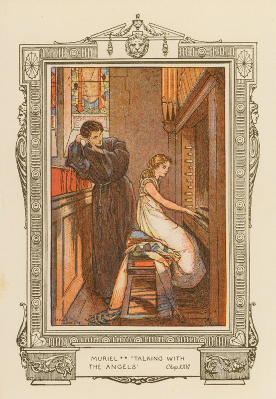 "Muriel hovoří s anděly" (barevná litografie) od William Cubitt Cooke