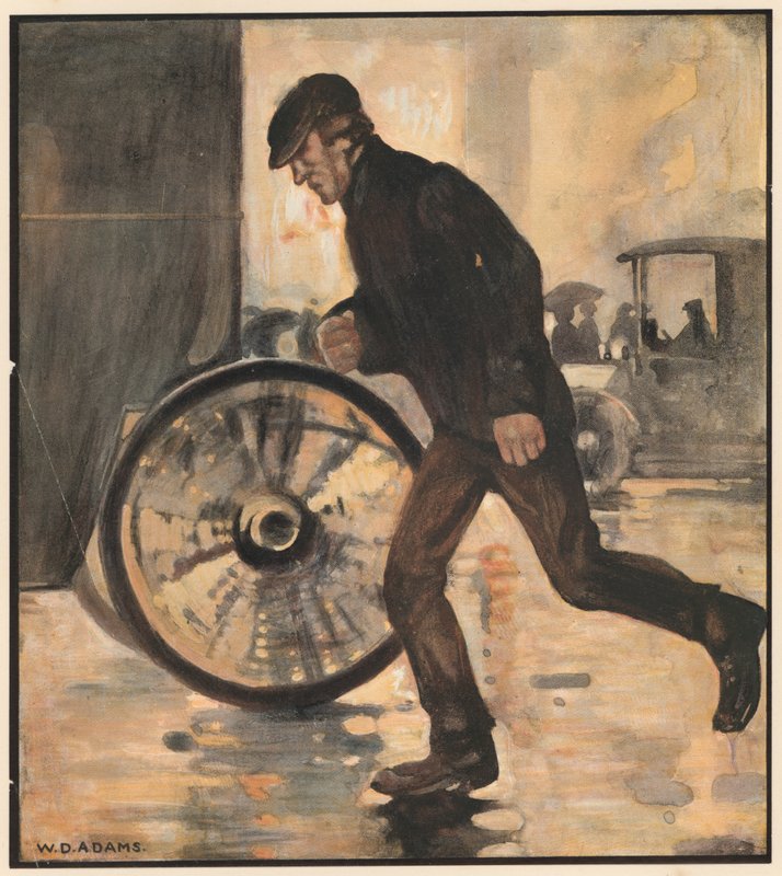 Cab Runner, „Unavené míle“ (barva litho) od William Dacres Adams