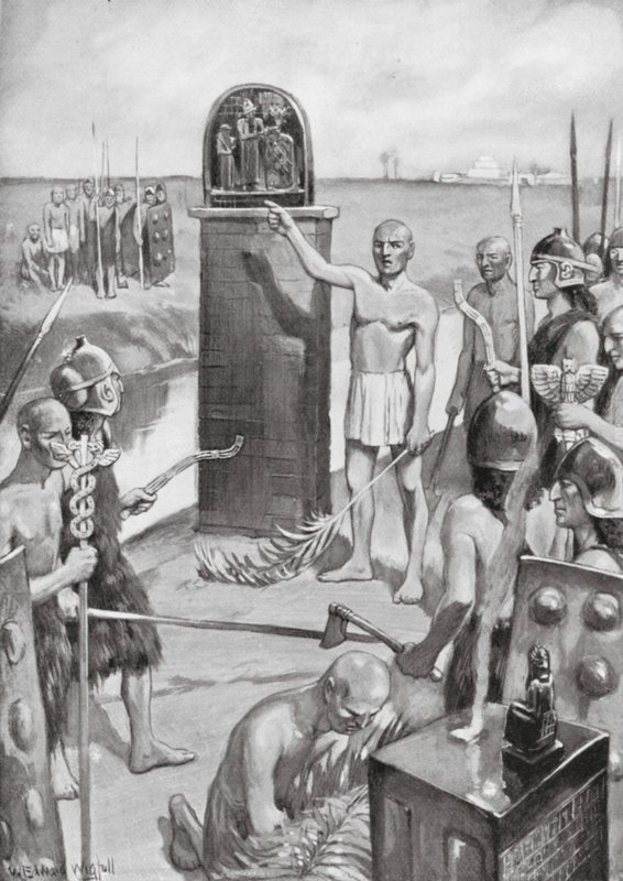Vymezení hranice Lagaše (litho) od William Edward (after) Wigfull