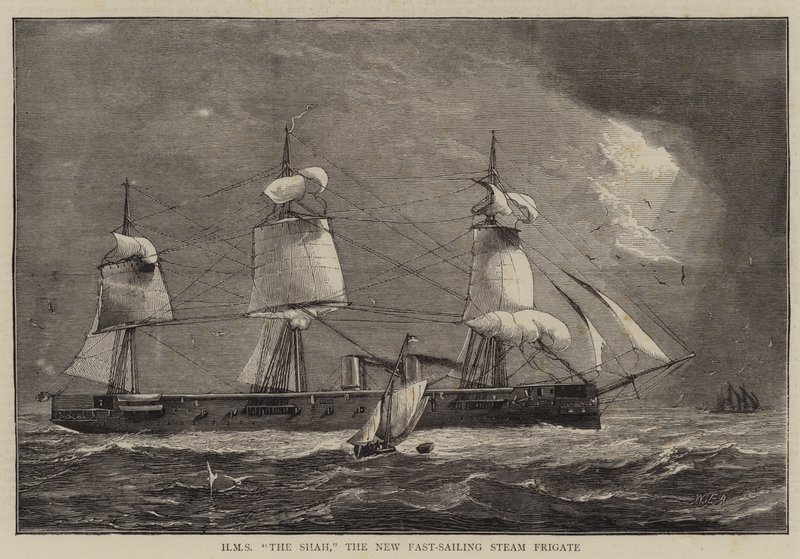 HMS The Shah, nová rychloplachetní parní fregata od William Edward Atkins