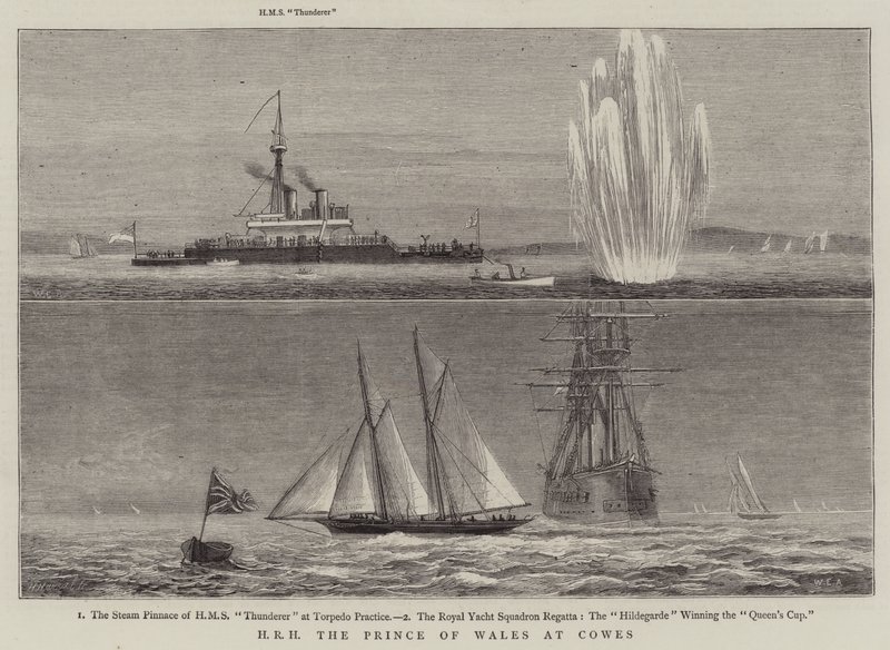 HRH prince z Walesu v Cowes od William Edward Atkins