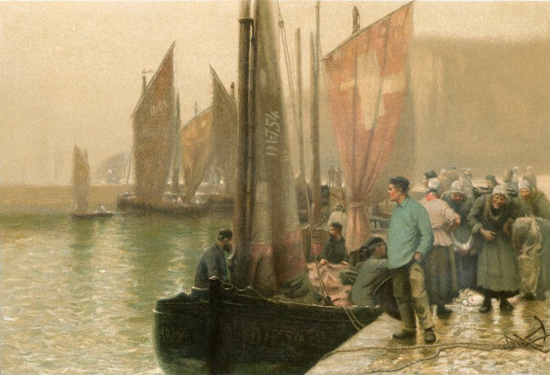 Mlžné ráno, Dieppe od William Edward Norton