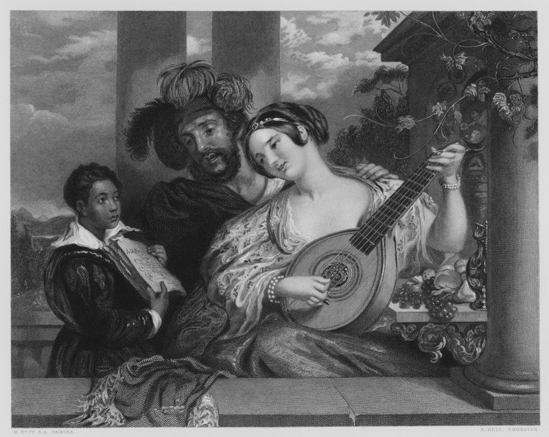 Duett, z obrázku v galerii Vernon (rytina) od William Etty