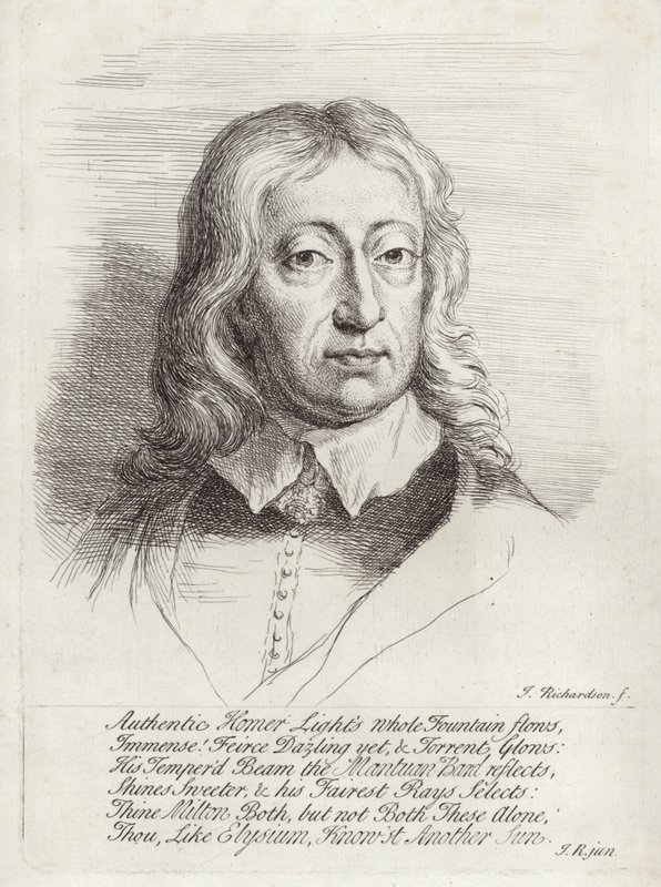 Portrét Johna Miltona od William Faithorne