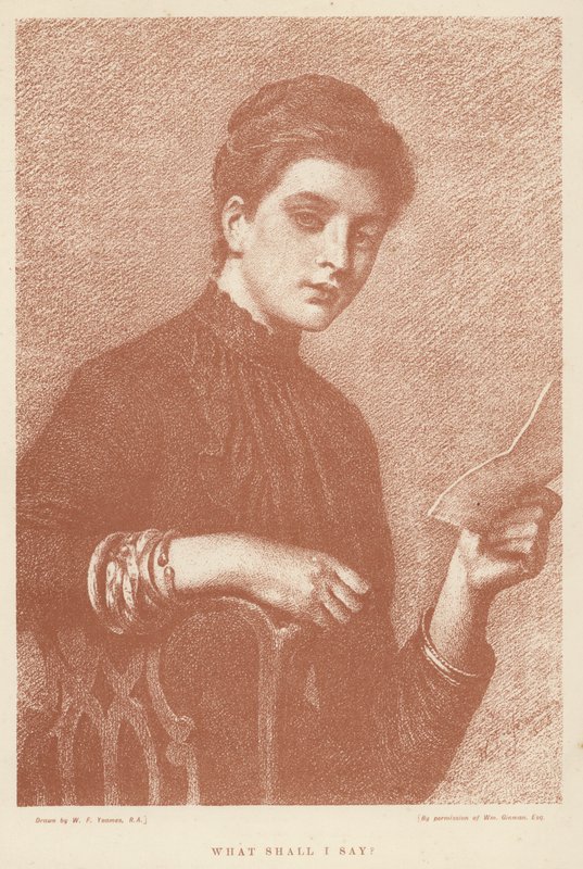 co mám říct? (litho) od William Frederick (after) Yeames