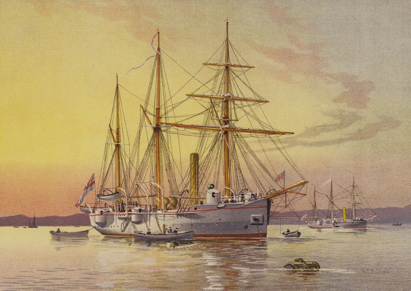 HMS Bramble, dělový člun 1. třídy od William Frederick Mitchell