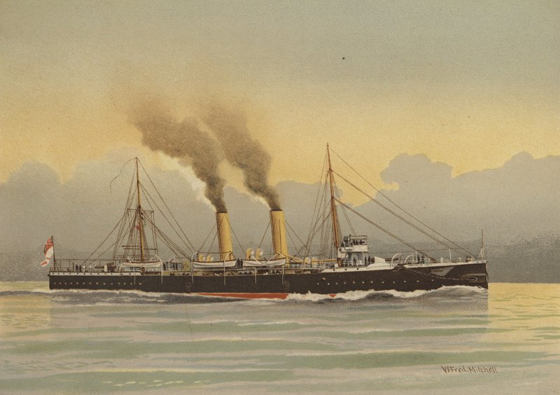 HMS Latona, křižník 2. třídy od William Frederick Mitchell
