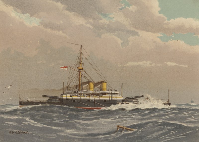HMS Rodney, bitevní loď 1. třídy od William Frederick Mitchell