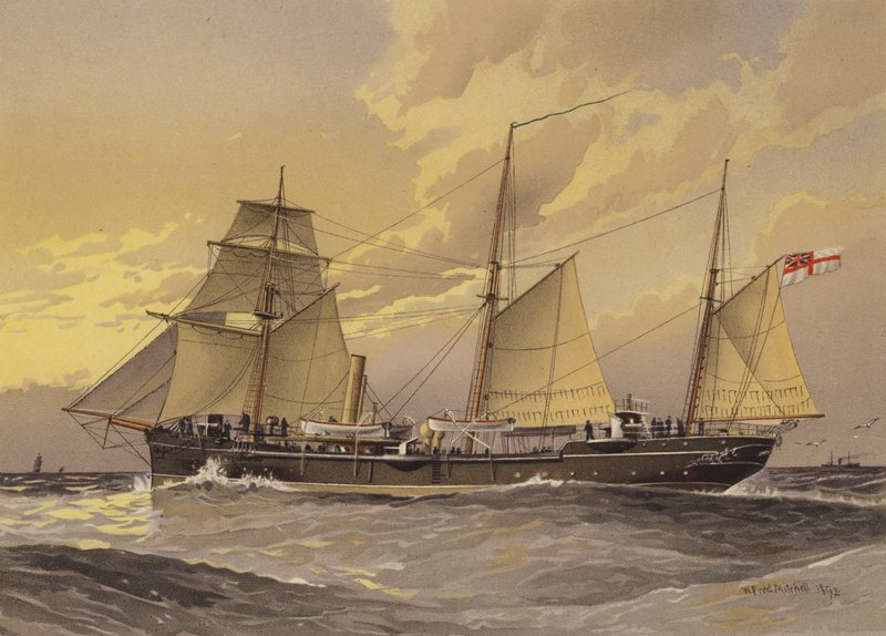 HMS Thrush, dělový člun 1. třídy od William Frederick Mitchell