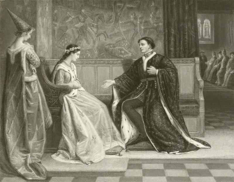 Namlouvání krále Jindřicha V od William Frederick Yeames