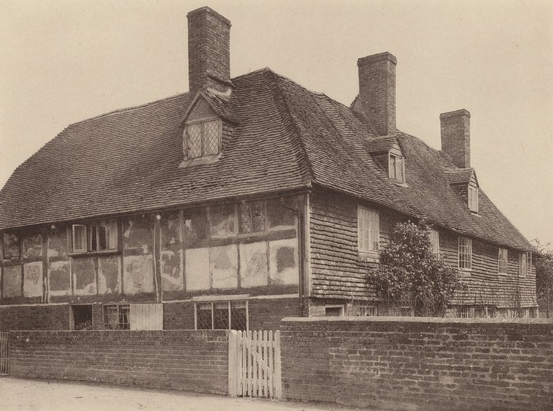 Na Northbridge Street, poblíž Robertsbridge, Sussex (čb fotografie) od William Galsworthy Davie