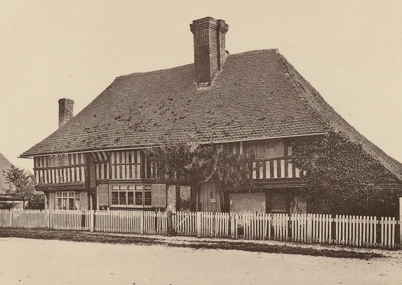 Bell Farm House, Harrietsham, Kent (čb fotografie) od William Galsworthy Davie