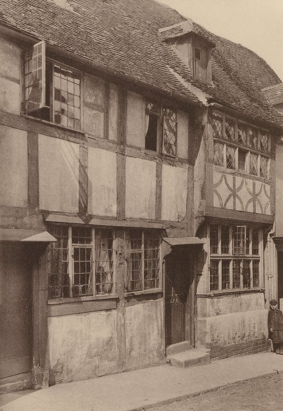 Na West Street, Rye, Sussex (čb fotografie) od William Galsworthy Davie