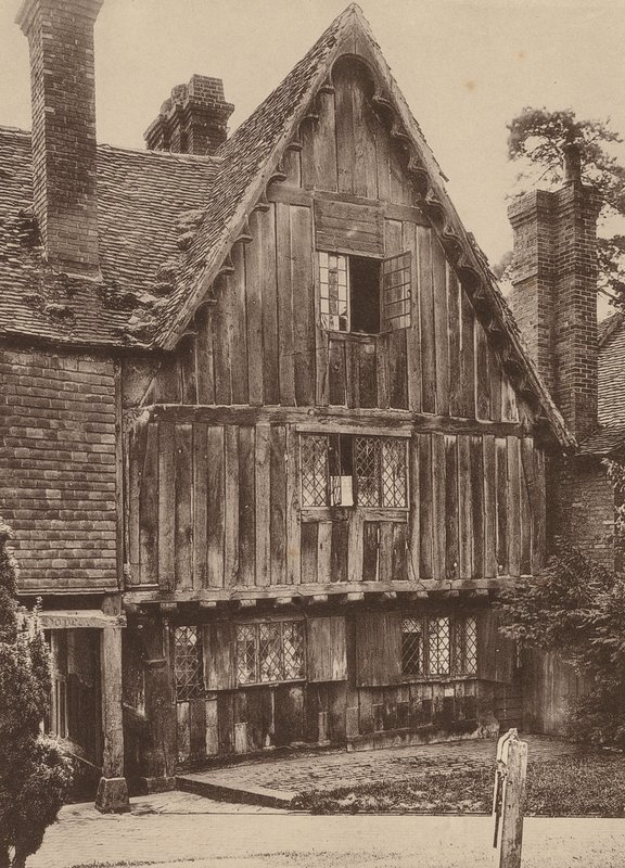 Na hřbitově, Penshurst, Kent (čb fotografie) od William Galsworthy Davie