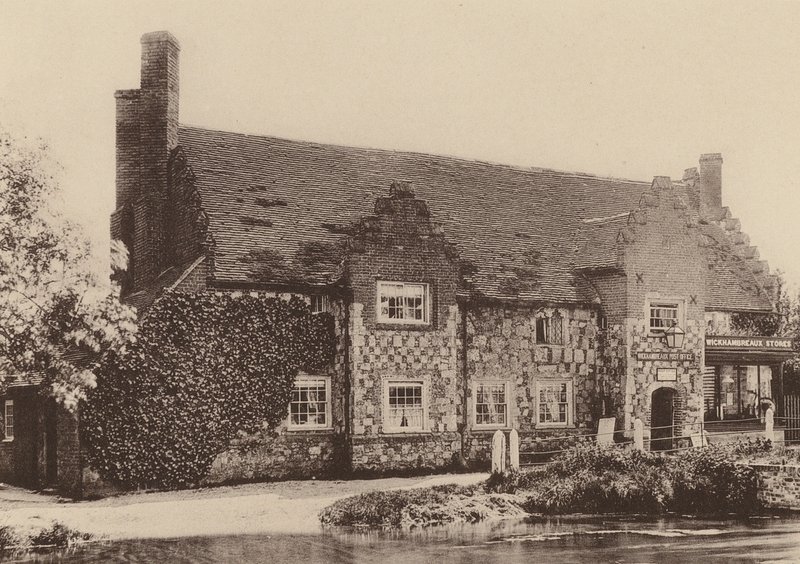 Pošta, Wickhambreaux, Kent (čb fotografie) od William Galsworthy Davie