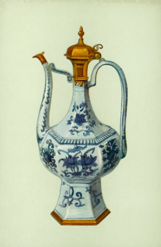 Ewer, období Wan Li, čínština, s horou Augsburg (barevné lito) od William Gibb