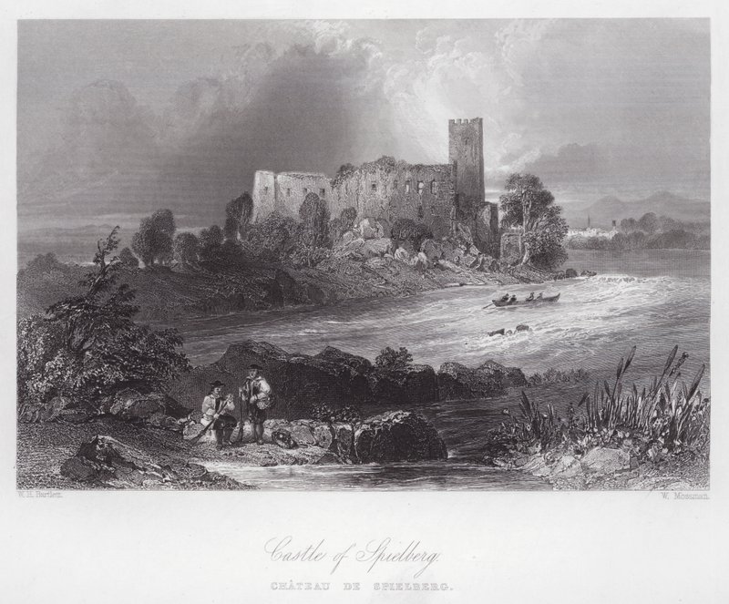 Hrad Spielberg (rytina) od William H. Bartlett