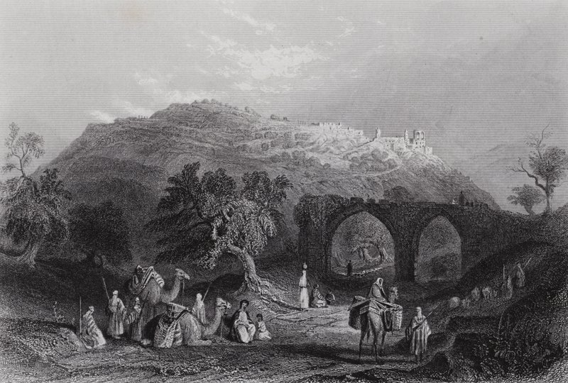 The Hill of Samaria (rytina) od William H. Bartlett