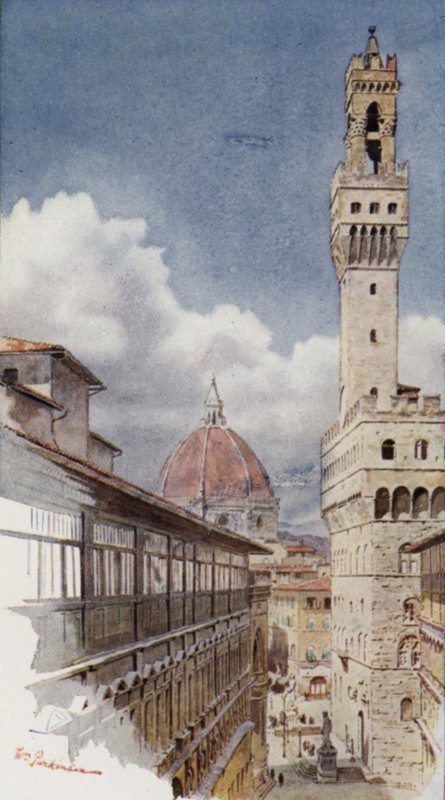 Z Uffizi, Florencie (barva lito) od William H. Parkinson