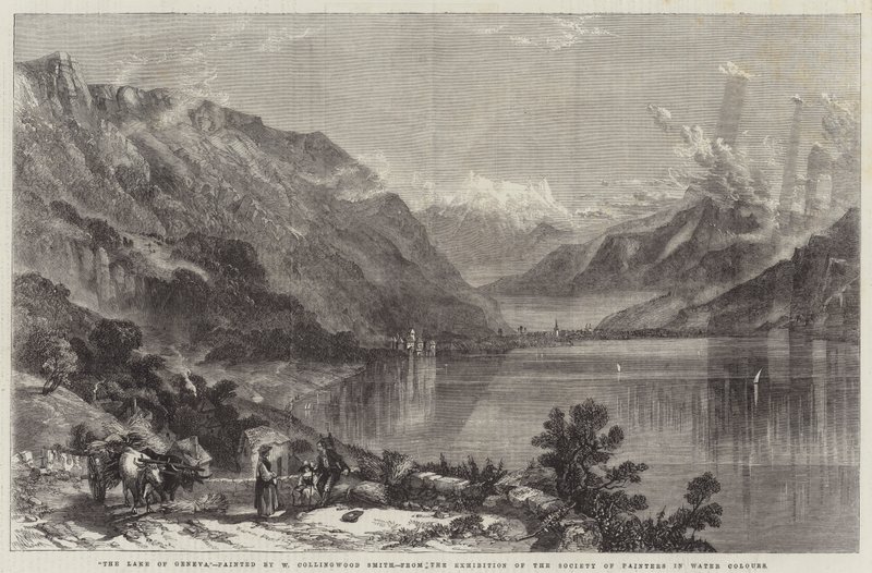 Ženevské jezero od William Harding Collingwood Smith