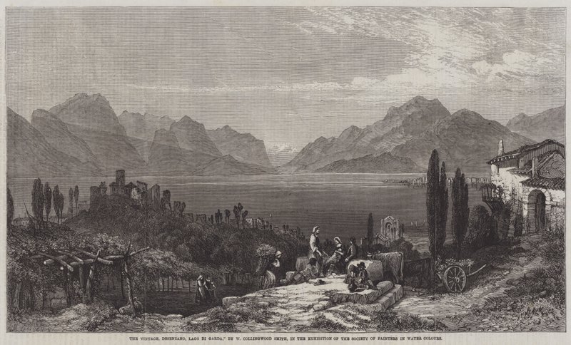 Vintage, Desenzano, jezero Garda od William Harding Collingwood Smith