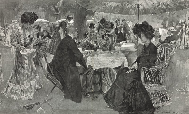 Odpolední čaj v Kensington Gardens od William Hatherell