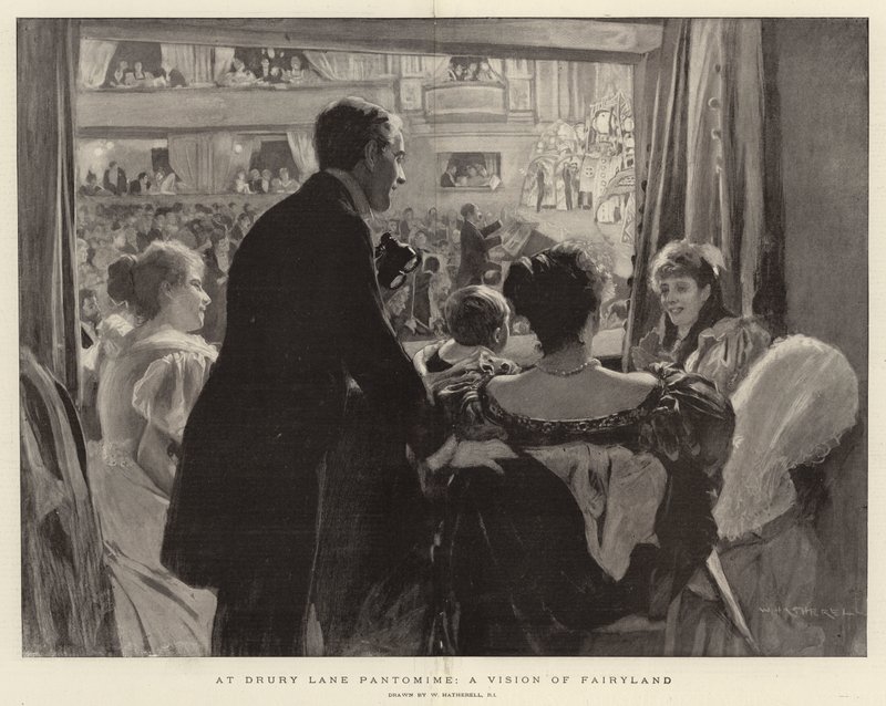 V Drury Lane Pantomima, vize pohádkové země od William Hatherell