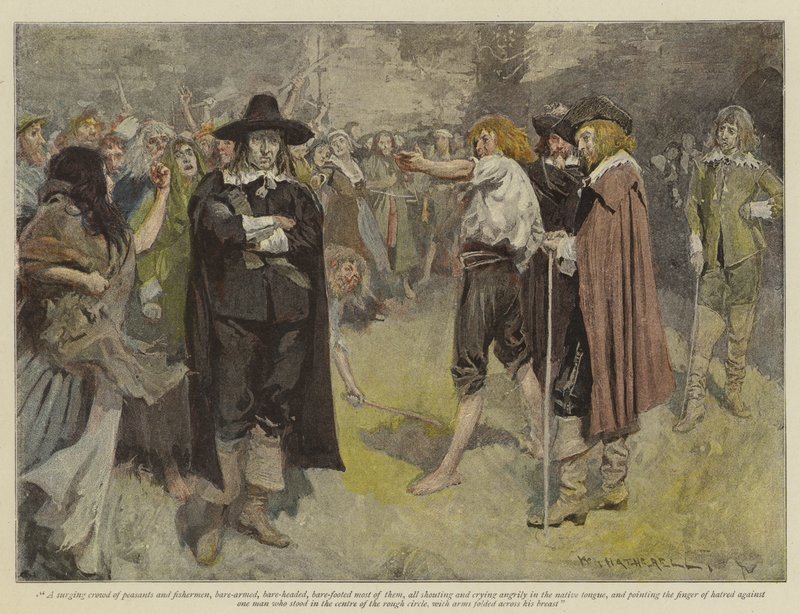 Ilustrace pro The Vengeance of Dungarvan, E Lester Arnold (chromolitho) od William Hatherell