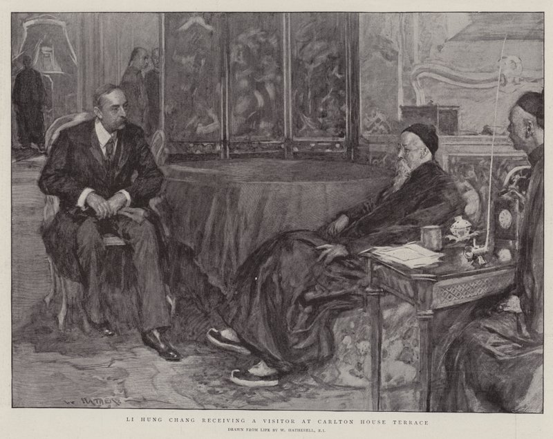 Li Hung Chang přijímá návštěvu na Carlton House Terrace od William Hatherell