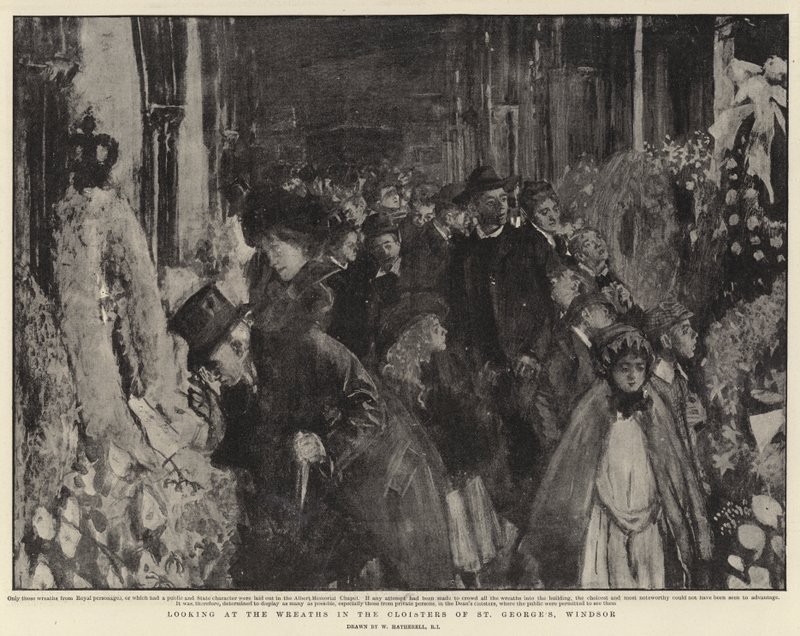 Při pohledu na věnce v klášterech svatého Jiří, Windsor od William Hatherell