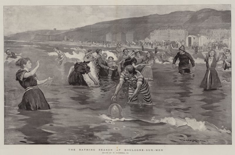 Koupací sezóna v Boulogne-sur-Mer od William Hatherell