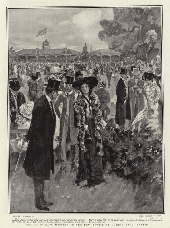 První závodní setkání na novém hřišti ve Phoenix Park, Dublin od William Hatherell