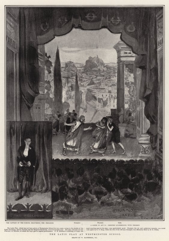 Latinská hra ve Westminster School od William Hatherell
