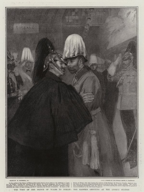 Návštěva prince z Walesu v Berlíně, Kaiserův pozdrav na nádraží Lehrte od William Hatherell