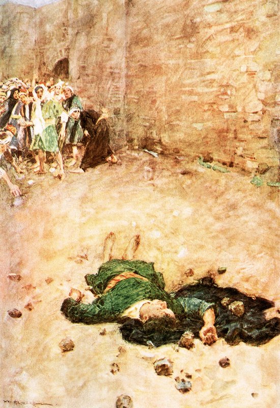 Ukamenování Štěpána od William Hatherell