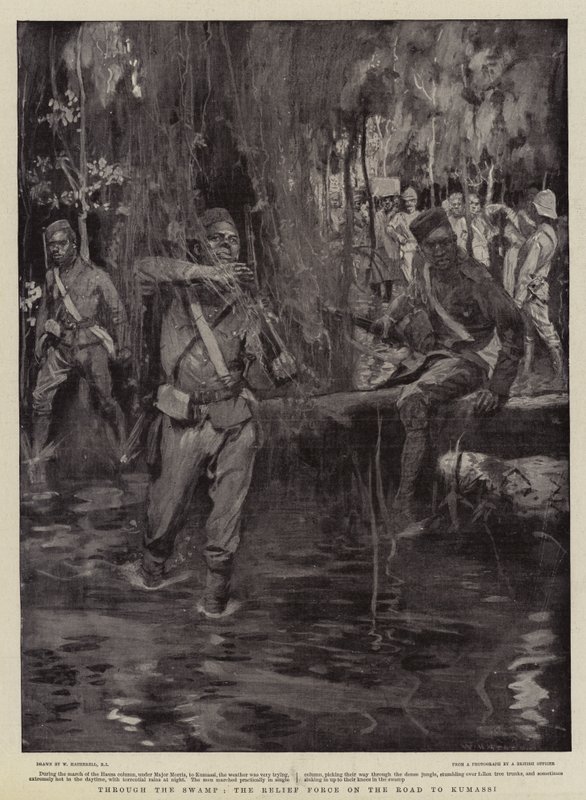 Přes Swamp, pomocná síla na cestě do Kumasi od William Hatherell
