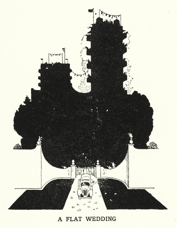 Plochá svatba (litho) od William Heath Robinson