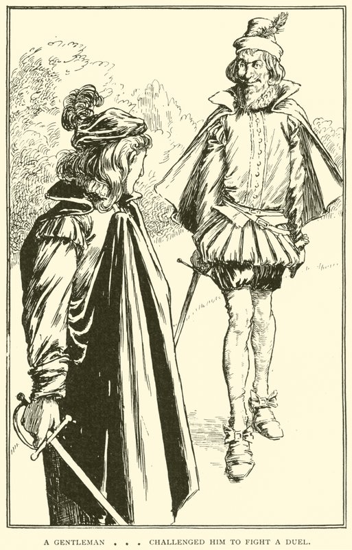 Jistý pán ho vyzval na souboj. od William Heath Robinson