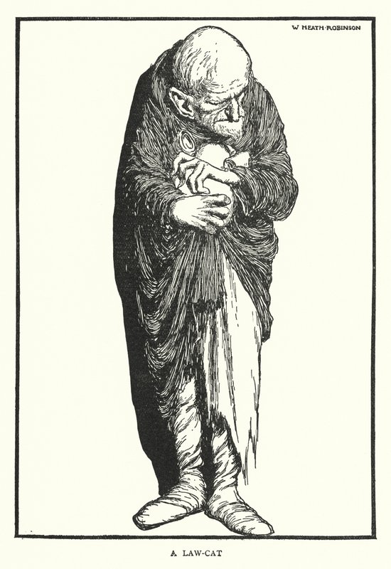 kočka zákona (litho) od William Heath Robinson