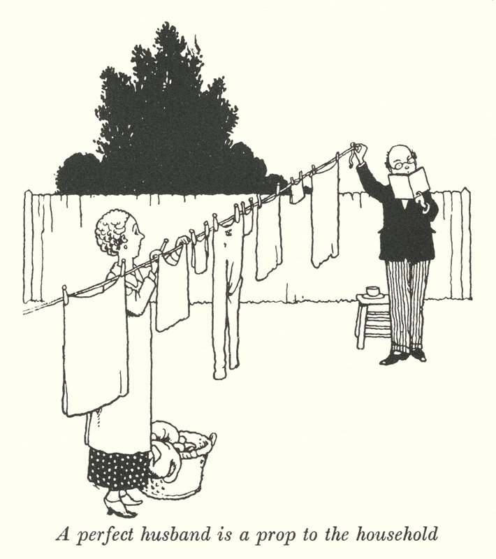 Dokonalý manžel je rekvizitou pro domácnost (litho) od William Heath Robinson
