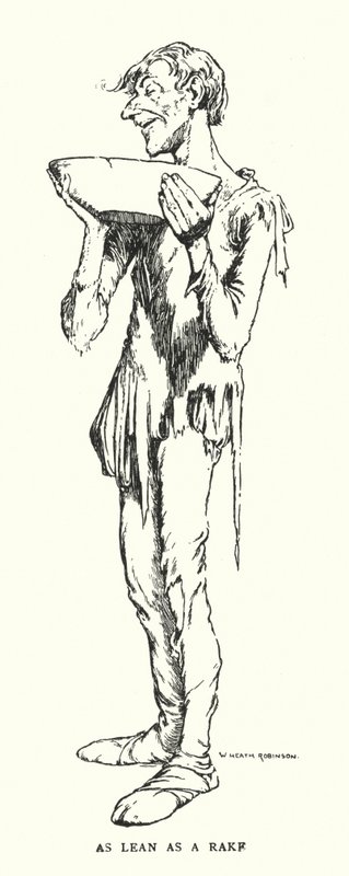 Štíhlý jako hrábě (litho) od William Heath Robinson