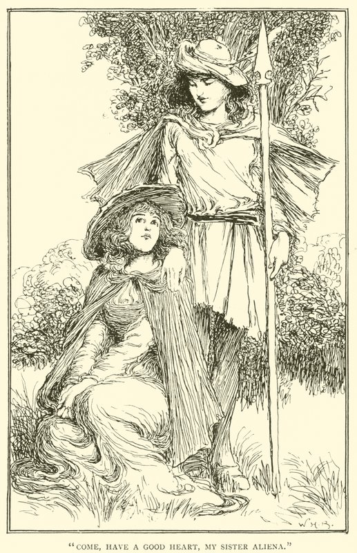 Pojď, měj dobré srdce, má sestro Alieno. od William Heath Robinson