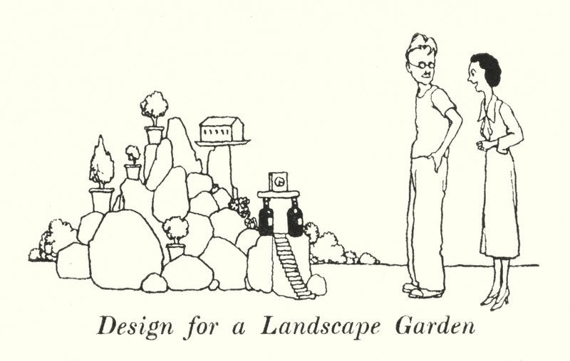 Design pro krajinnou zahradu (litho) od William Heath Robinson