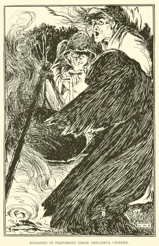Zaměstnáni přípravou svých strašlivých kouzel od William Heath Robinson